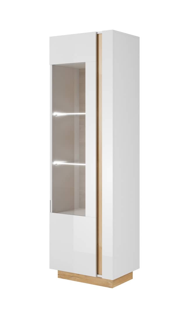View Arco Tall Display Cabinet 60cm White 60cm information