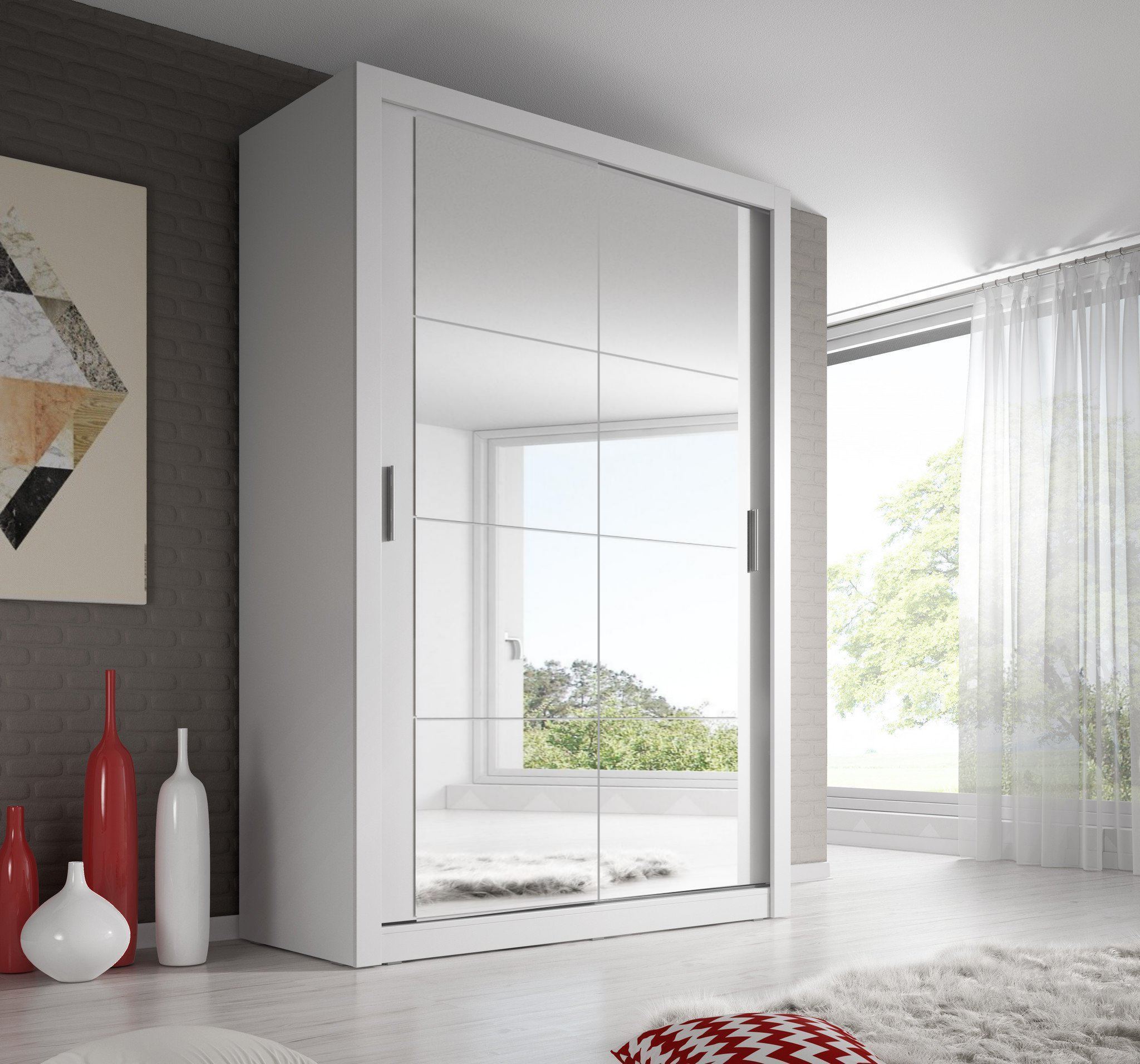 View Arti 19 2 Sliding Door Wardrobe 120cm White Matt 120cm information