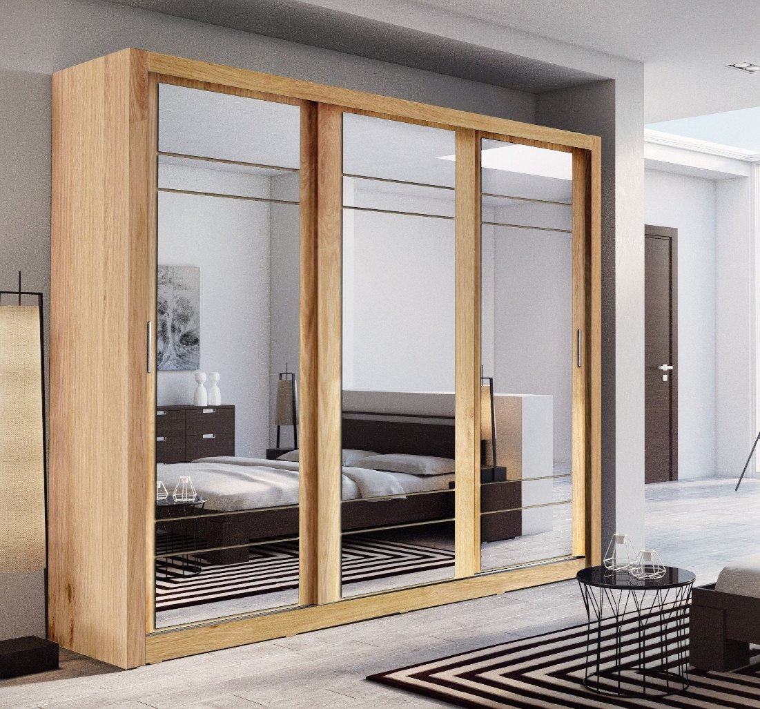 View Arti AR02 Sliding Door Wardrobe 250cm Oak Shetland 250cm information