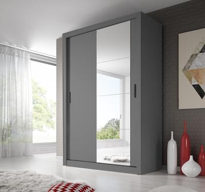 View Arti AR04 Sliding Door Wardrobe 150cm Grey Matt 150cm information