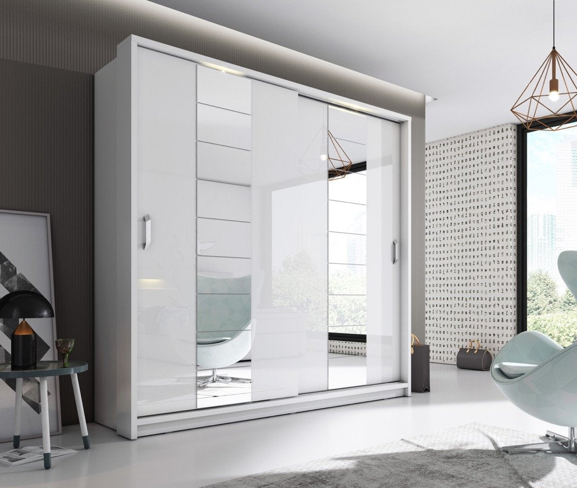 View Arti AR14 Sliding Door Wardrobe 220cm White Matt 220cm information