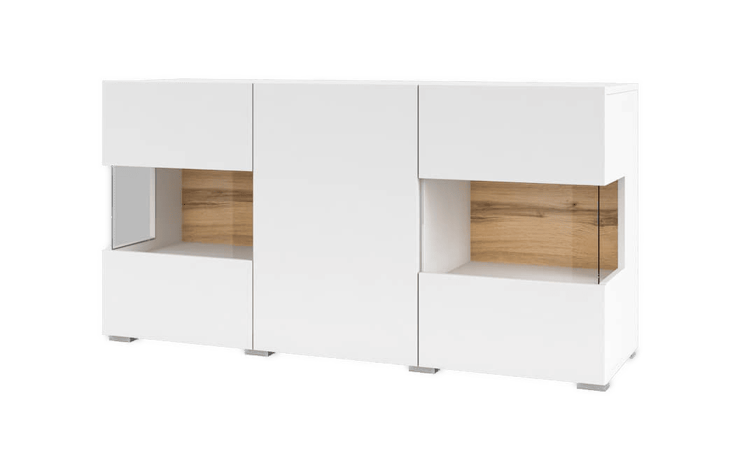 View Ava 25 Display Sideboard Cabinet 120cm White Matt 120cm information