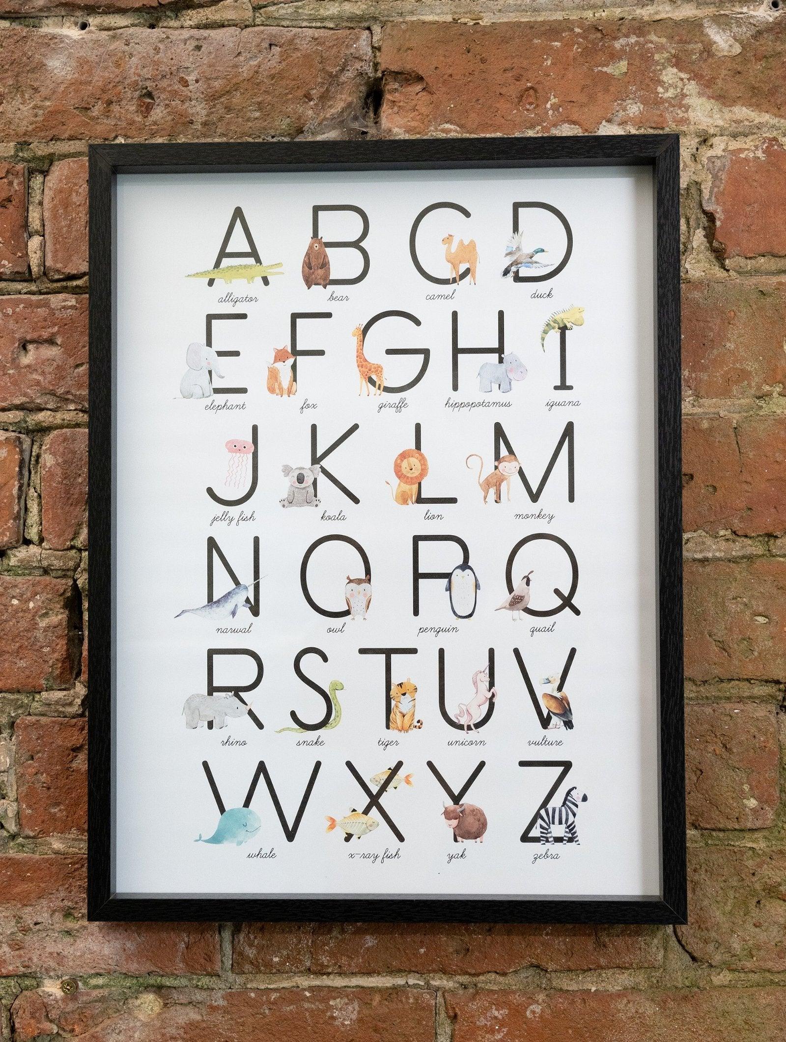 View Baby Alphabet AZ Animal Print Frame information