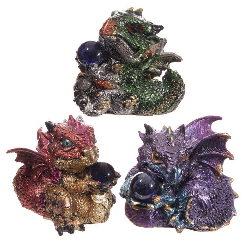 View Baby Crystal Ball Cute Dragon Figurine information