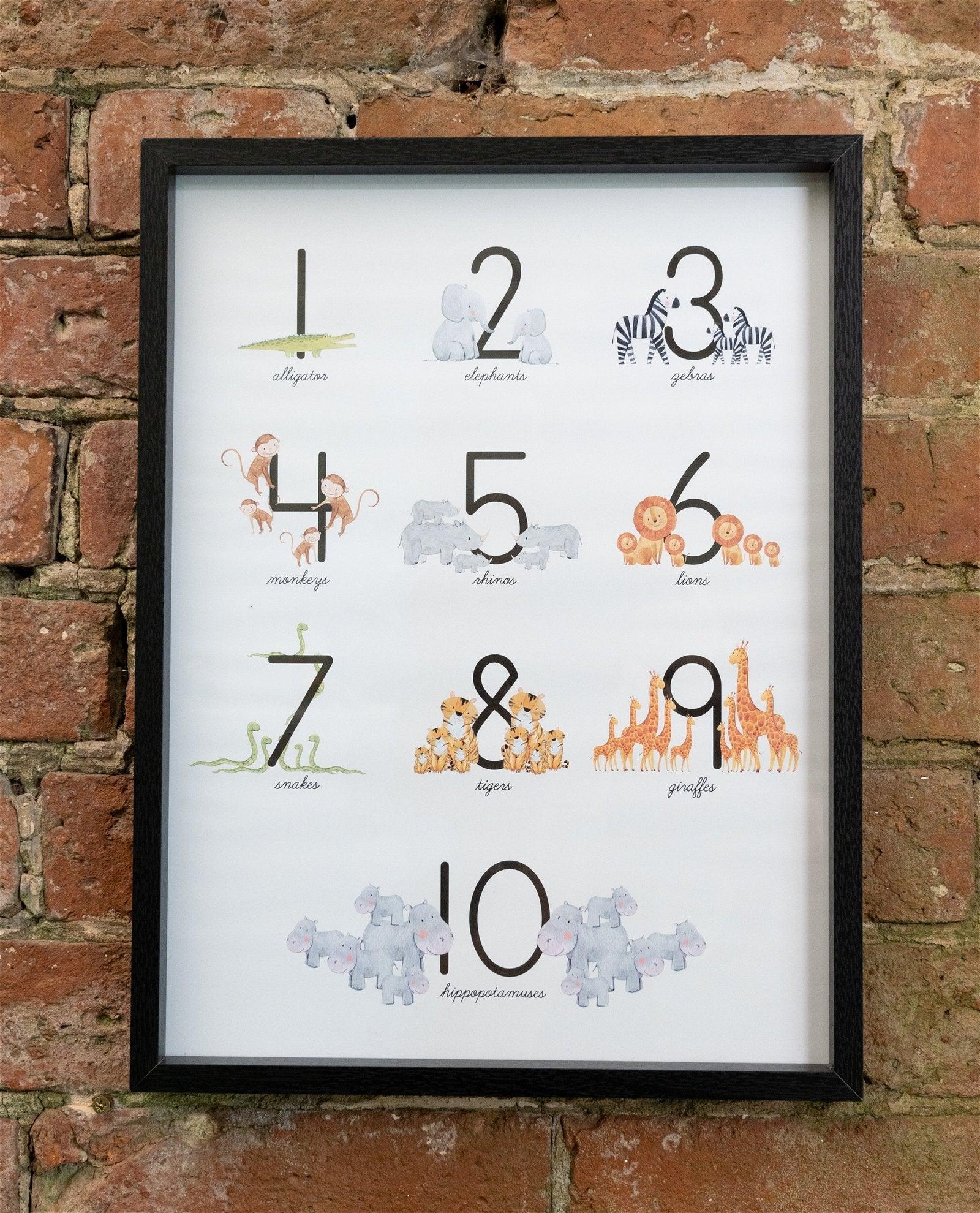 View Baby Number 110 Animal Print Frame information