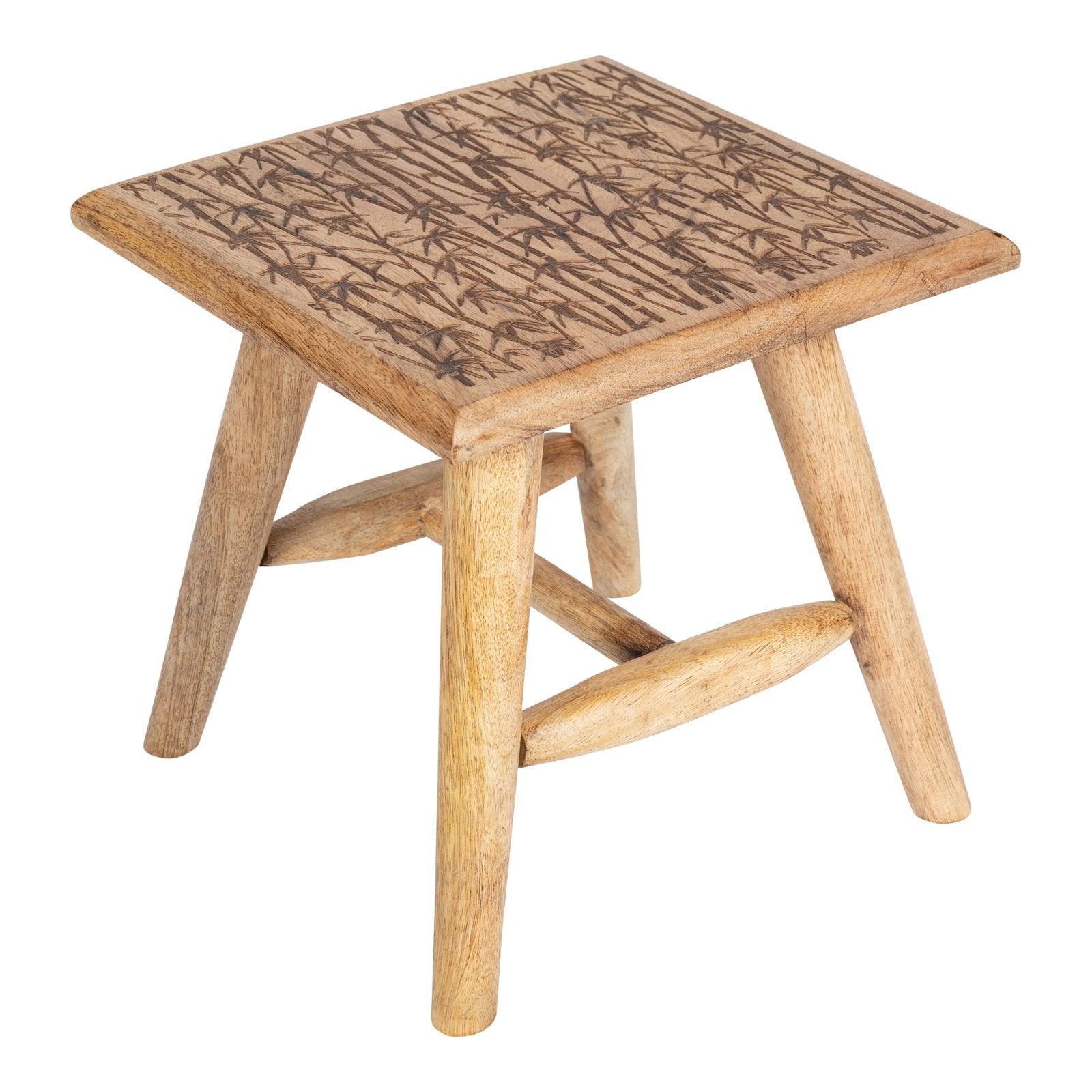 View Bamboo Design Wooden Stool 25cm information