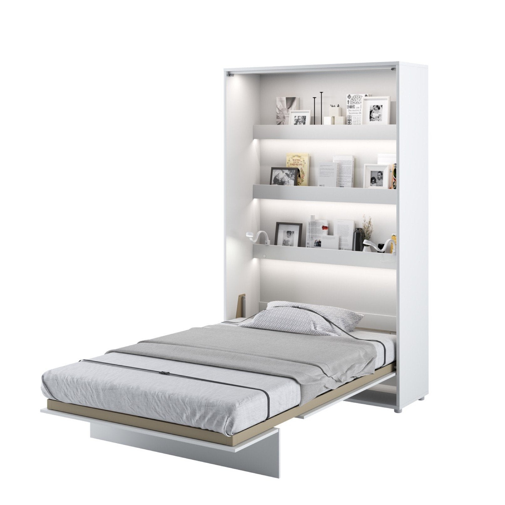 View BC02 Vertical Wall Bed Concept 120cm Murphy Bed White Matt 120 x 200cm information