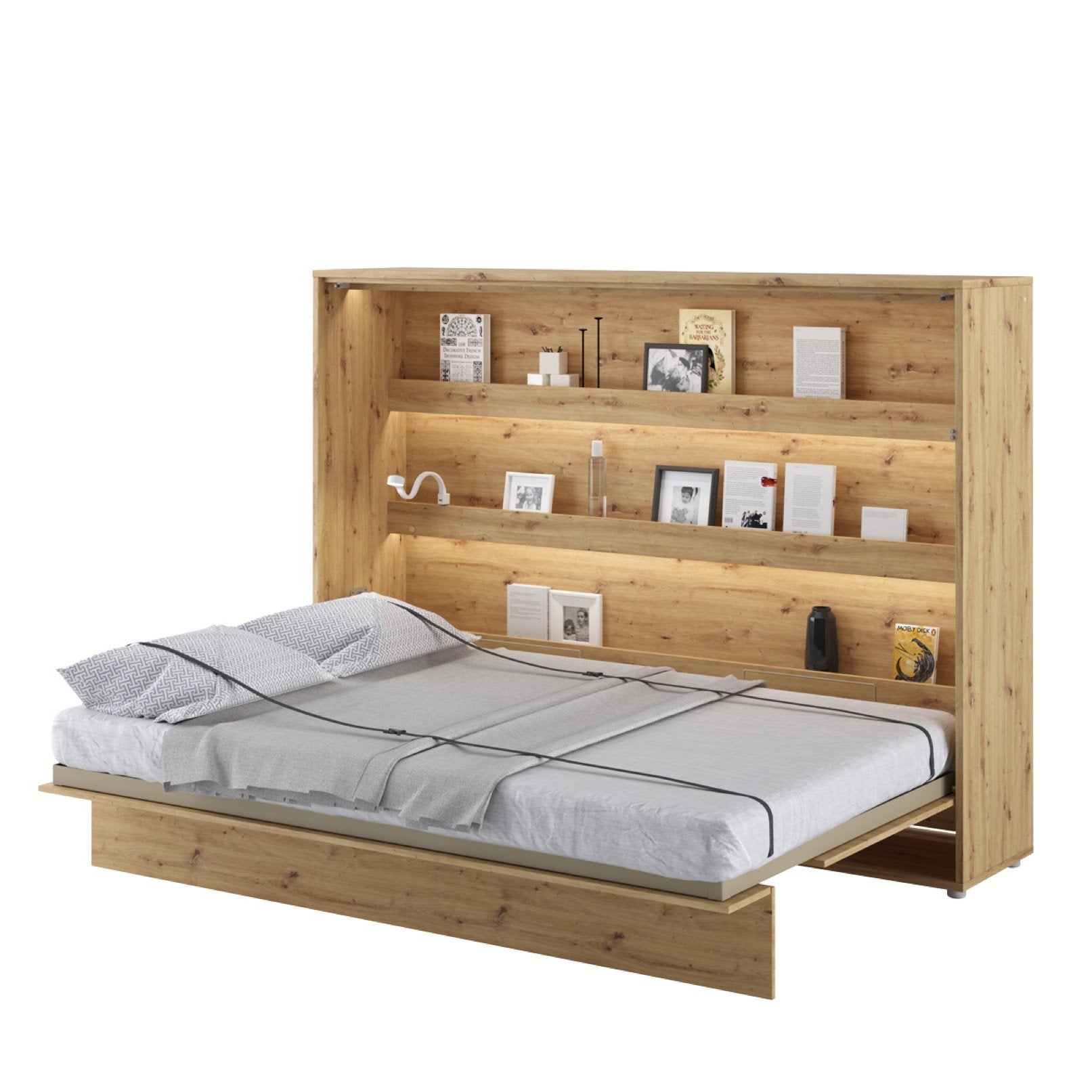 View BC04 Horizontal Wall Bed Concept 140cm Murphy Bed Oak Artisan 140 x 200cm information