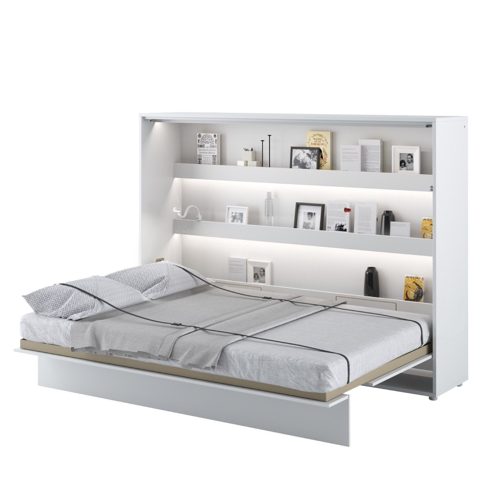 View BC04 Horizontal Wall Bed Concept 140cm Murphy Bed White Gloss 140 x 200cm information