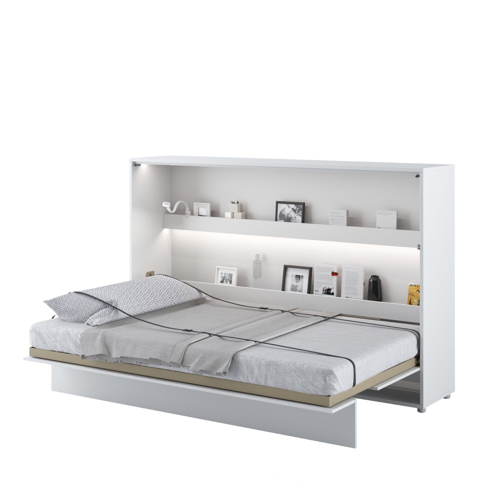 View BC05 Horizontal Wall Bed Concept 120cm Murphy Bed White Gloss 120 x 200cm information