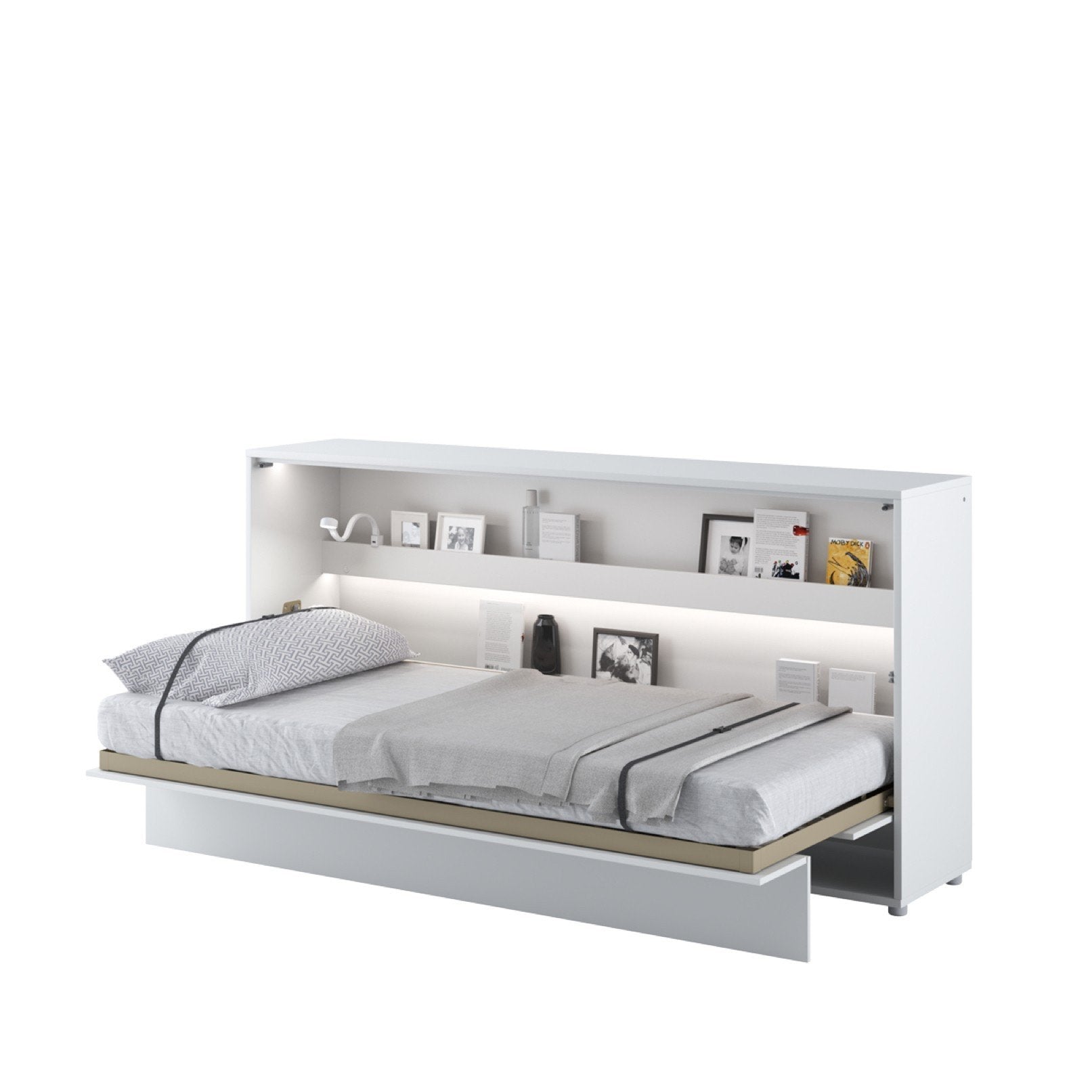 View BC06 Horizontal Wall Bed Concept 90cm Murphy Bed White Gloss 90 x 200cm information
