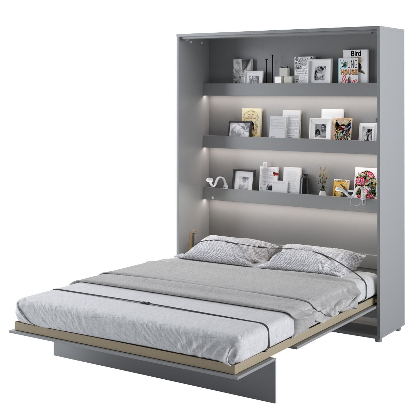 View BC12 Vertical Wall Bed Concept 160cm Murphy Bed Grey Matt 160 x 200cm information