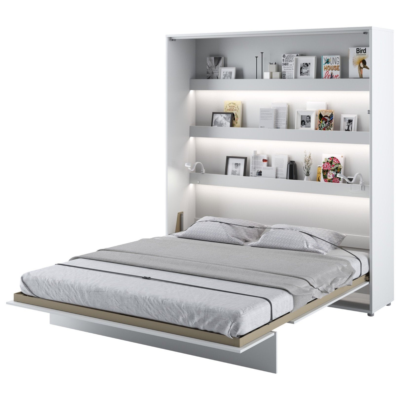 View BC13 Vertical Wall Bed Concept 180cm Murphy Bed White Gloss 180 x 200cm information