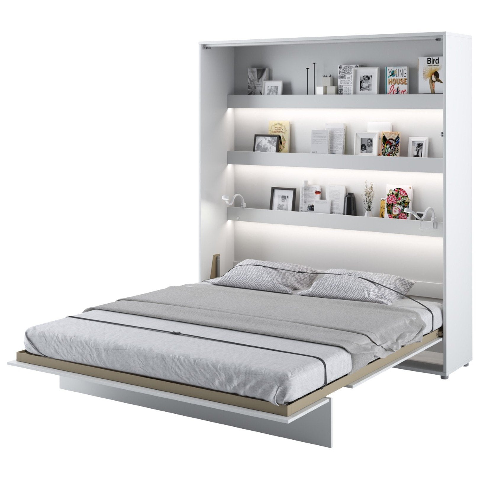 View BC13 Vertical Wall Bed Concept 180cm Murphy Bed White Matt 180 x 200cm information