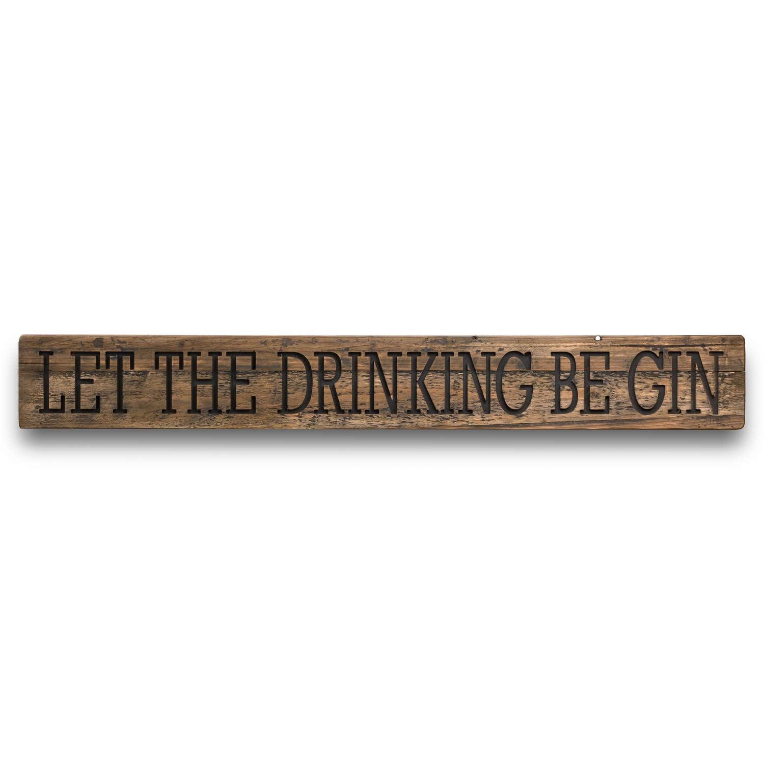 View Be Gin Rustic Wooden Message Plaque information