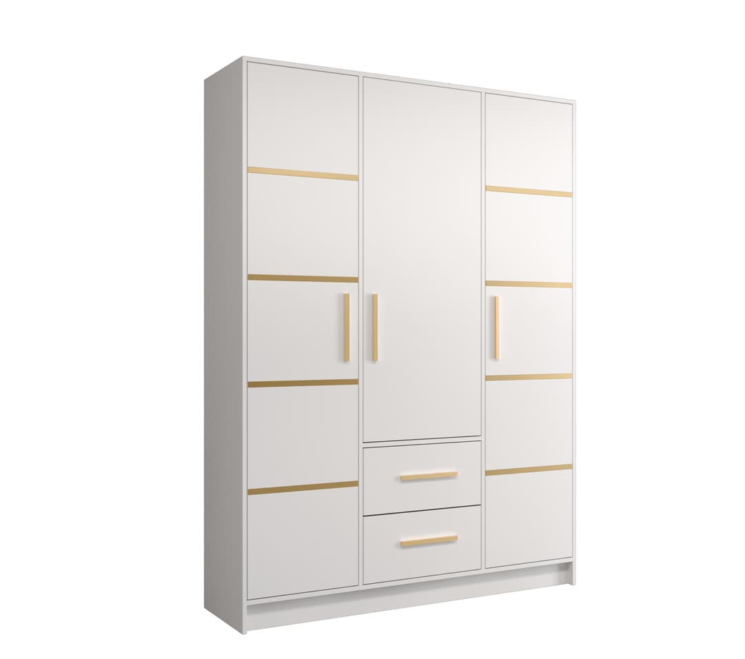 View Berlin III Hinged Door Wardrobe 153cm White 153cm information