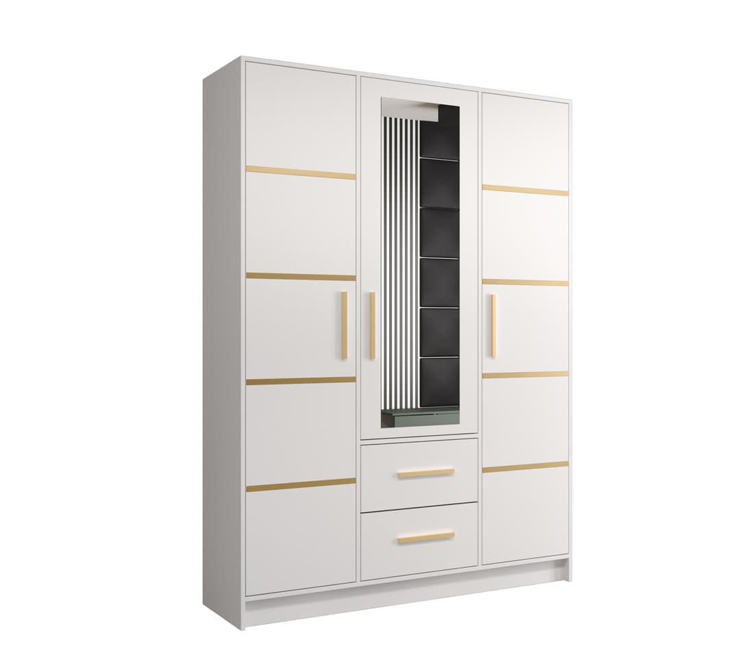 View Berlin II Hinged Door Wardrobe 153cm White 153cm information