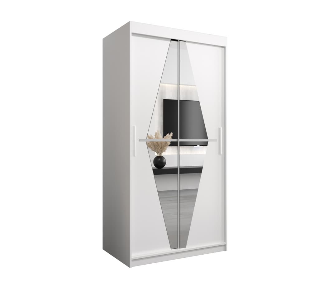 View Boliwia Sliding Door Wardrobe 100cm White 100cm information