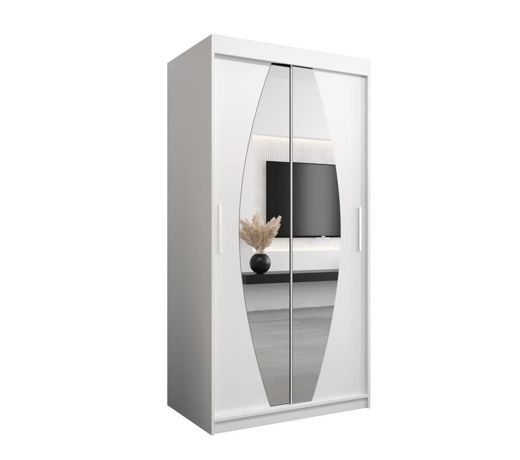 View Elypse Sliding Door Wardrobe 100cm White 100cm information