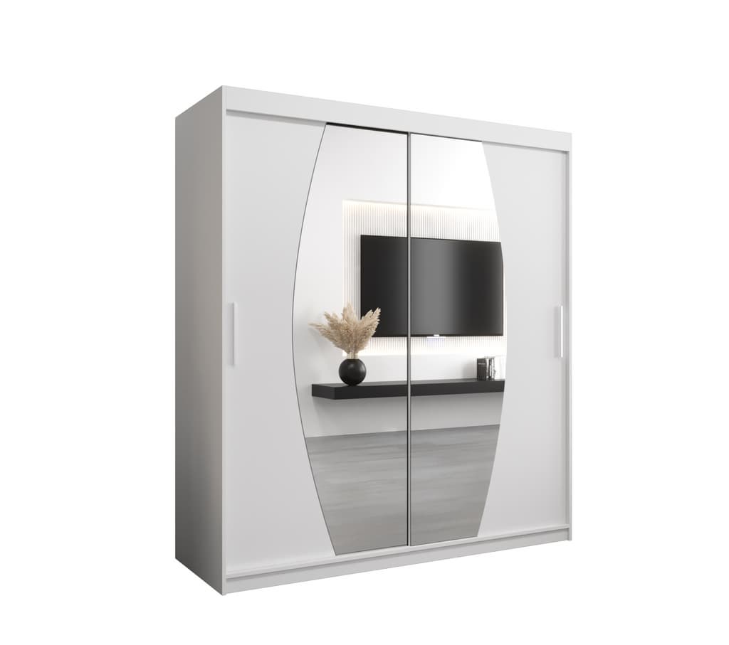 View Elypse Sliding Door Wardrobe 180cm White 180cm information