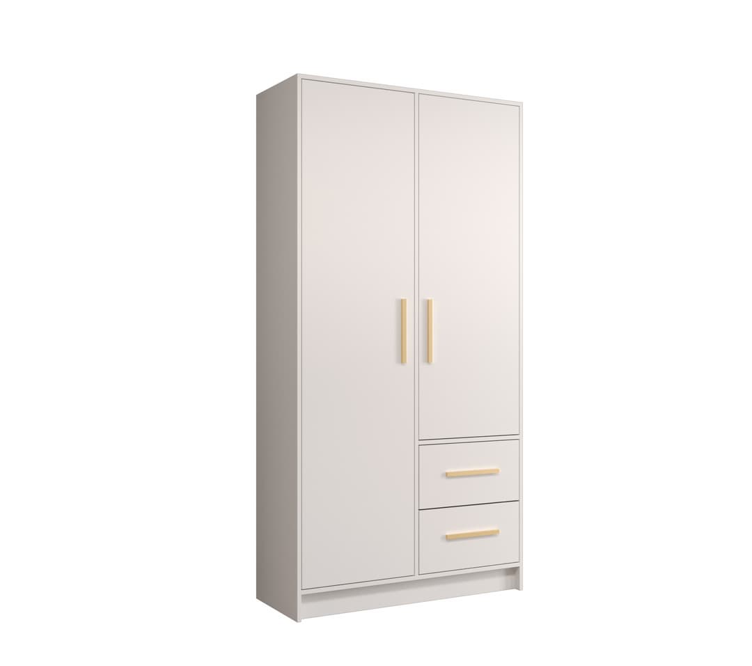 View Berlin I Hinged Door Wardrobe 103cm White 103cm information