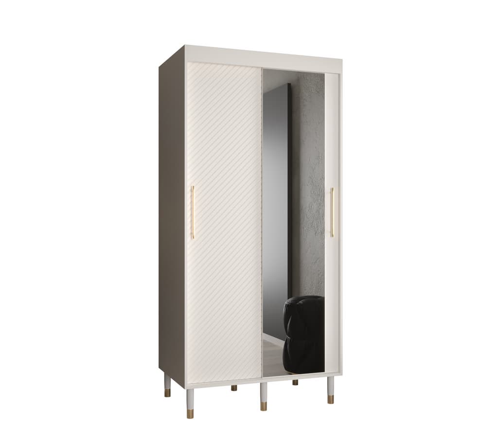 View Monaco II Sliding Door Wardrobe 100cm White 100cm information