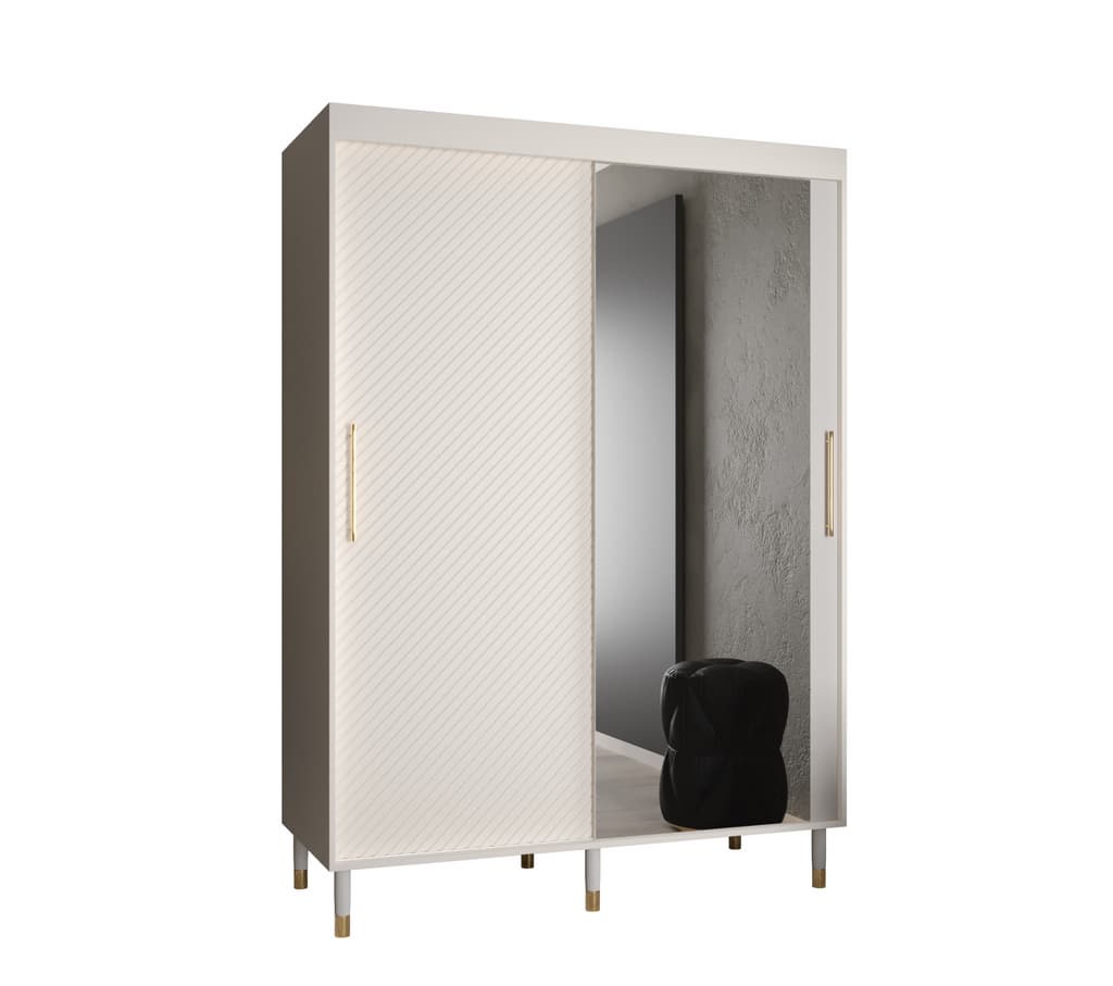 View Monaco II Sliding Door Wardrobe 150cm White 150cm information