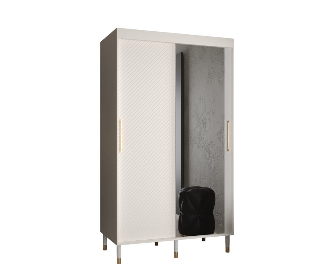 View Monaco II Sliding Door Wardrobe 120cm White 120cm information