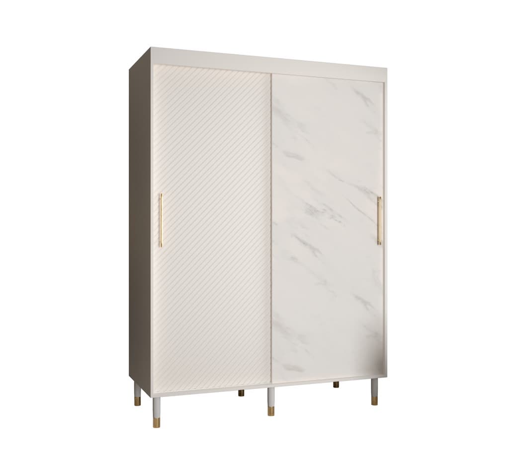 View Monaco Sliding Door Wardrobe 150cm White 150cm information