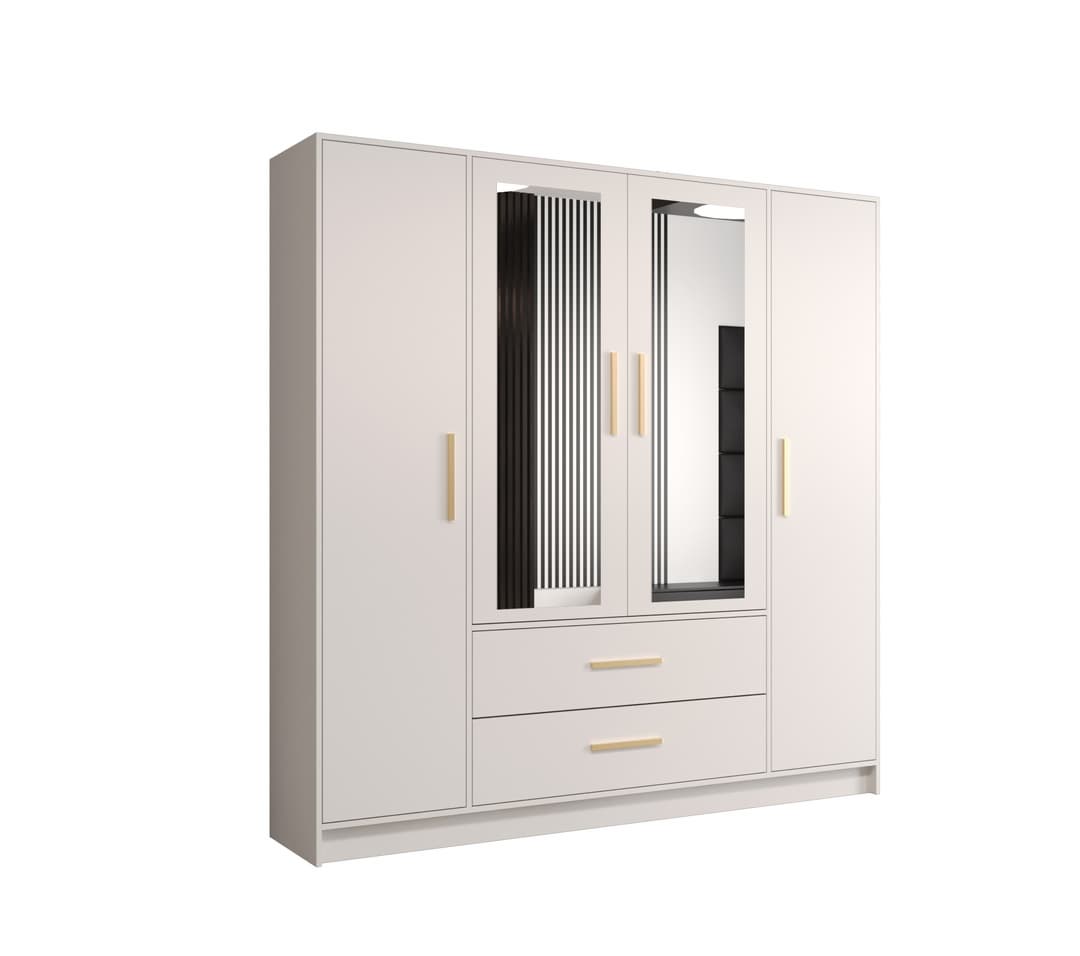 View Berlin Hinged Door Wardrobe 201cm White 201cm information