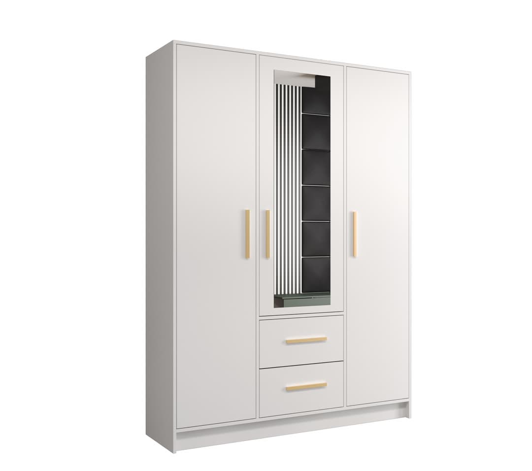 View Berlin Hinged Door Wardrobe 153cm White 153cm information