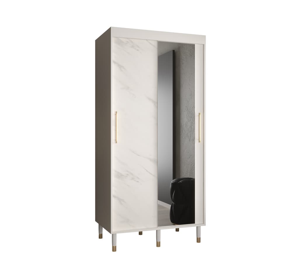 View Bergen I Sliding Door Wardrobe 100cm White 100cm information