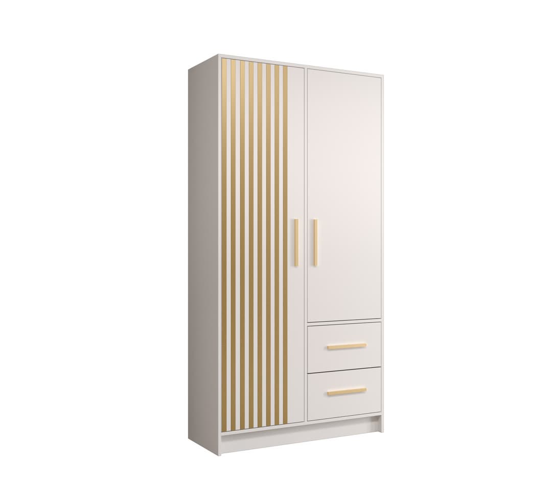 View Berlin VII Hinged Door Wardrobe 103cm White 103cm information