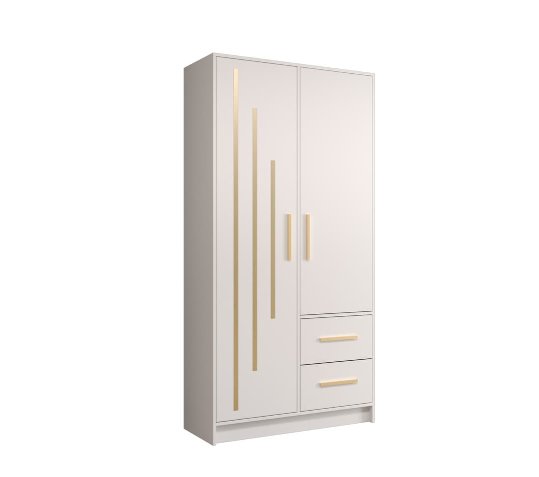 View Berlin V Hinged Door Wardrobe 103cm White 103cm information