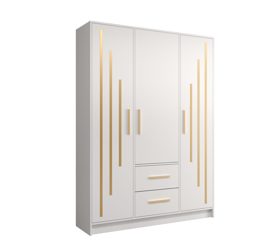 View Berlin V Hinged Door Wardrobe 153cm White 153cm information