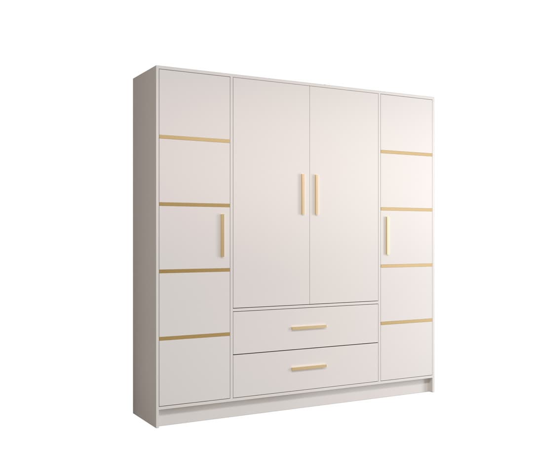 View Berlin III Hinged Door Wardrobe 201cm White 201cm information