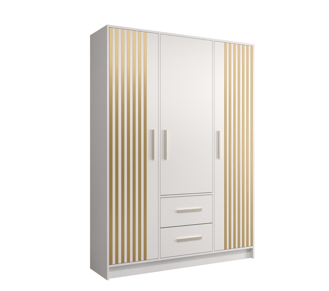 View Berlin VII Hinged Door Wardrobe 153cm White 153cm information