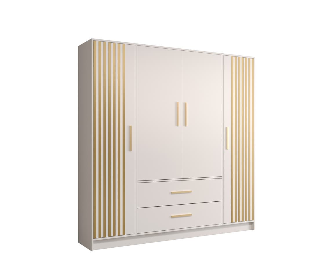 View Berlin VII Hinged Door Wardrobe 201cm White 201cm information