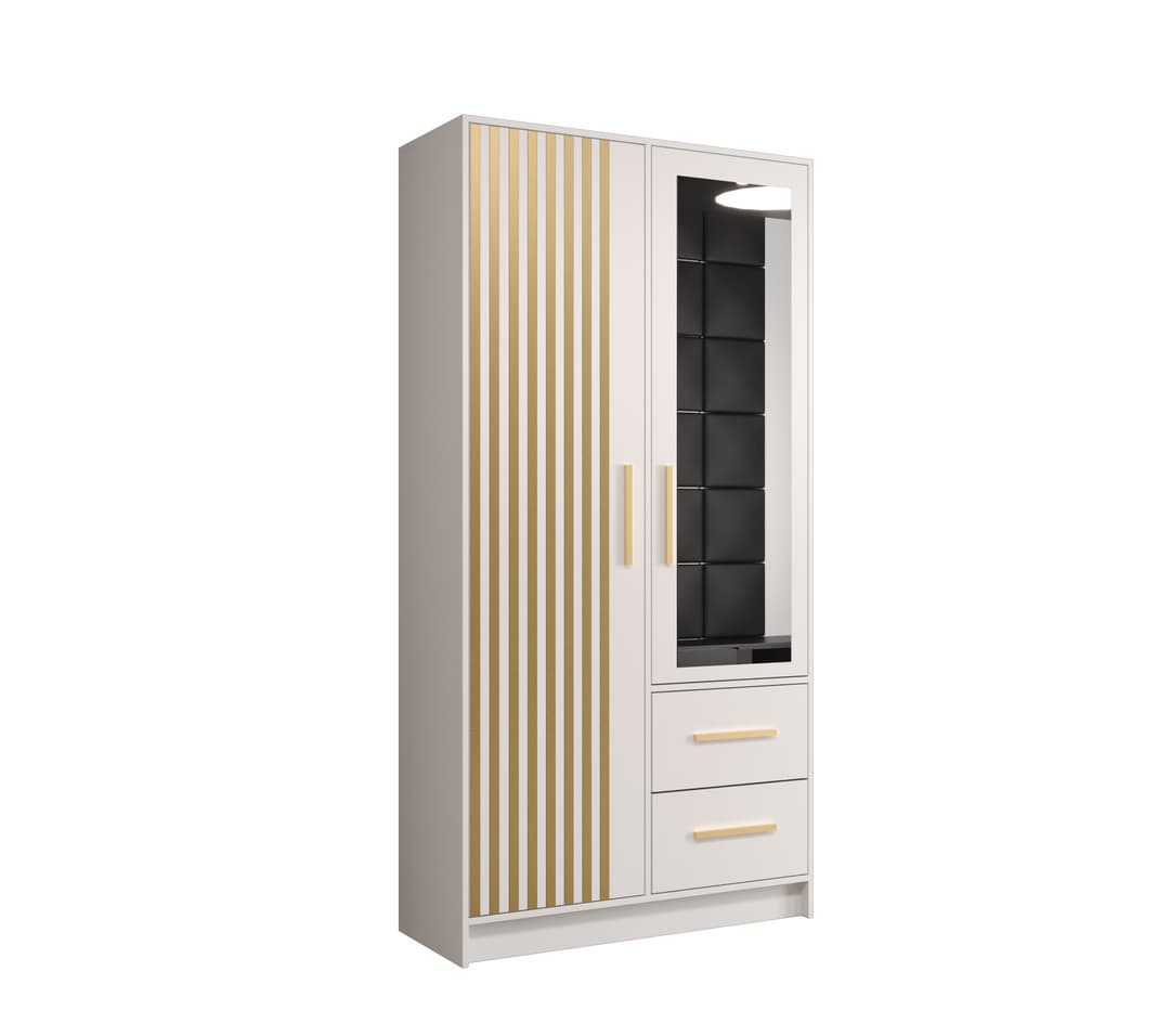 View Berlin VI Hinged Door Wardrobe 103cm White 103cm information