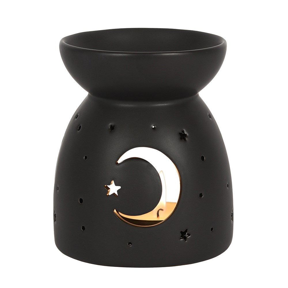 View Black Mystical Moon Cut Out Oil Burner information