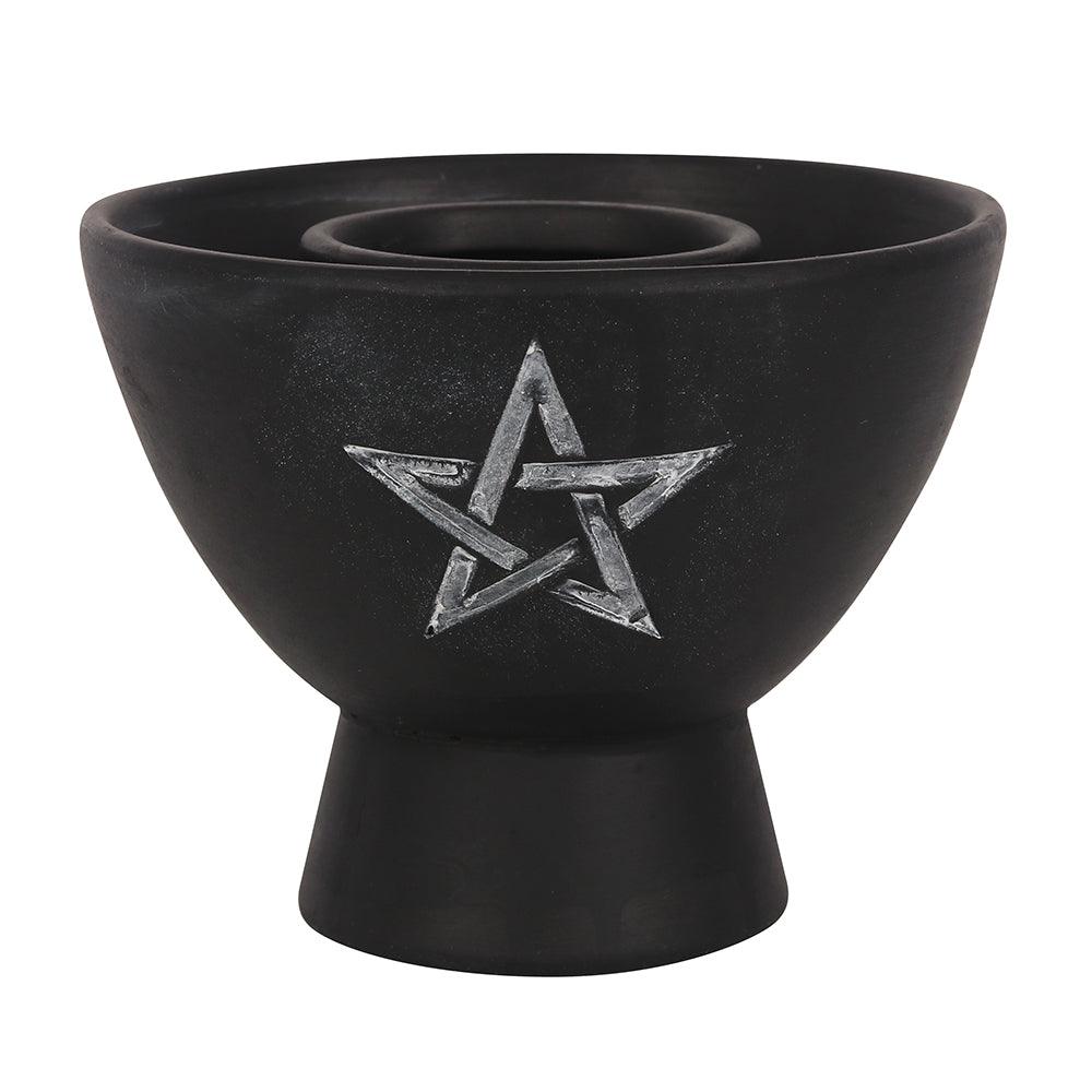 View Black Pentagram Terracotta Smudge Bowl information