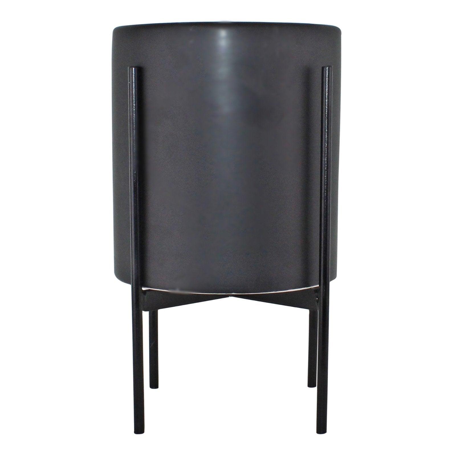 View Black Planter Metal Stand 28cm information