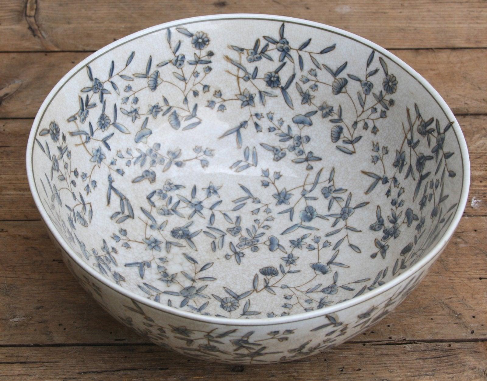 View Blue And White Ditsy Print Bowl information