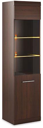 View Bordo Tall Display Cabinet 02 Oak Chocolate information