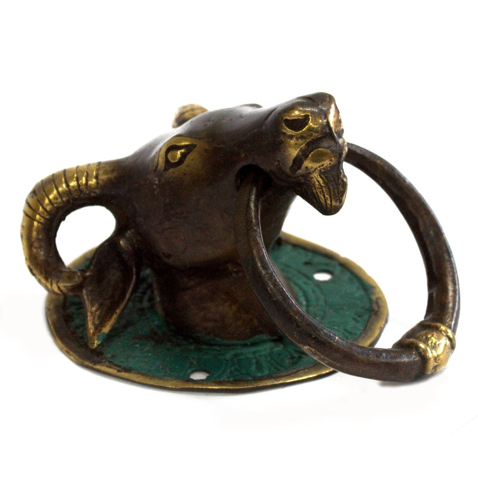 View Brass Door Knocker Rams Head information