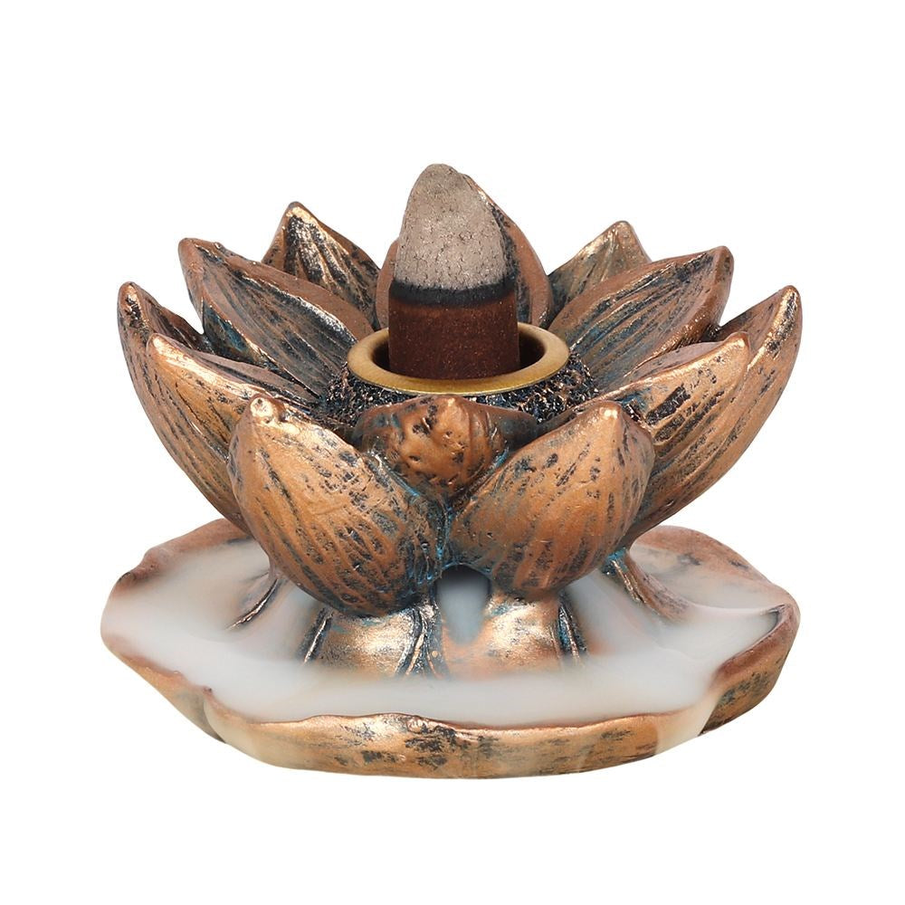 View Bronze Lotus Backflow Incense Burner information