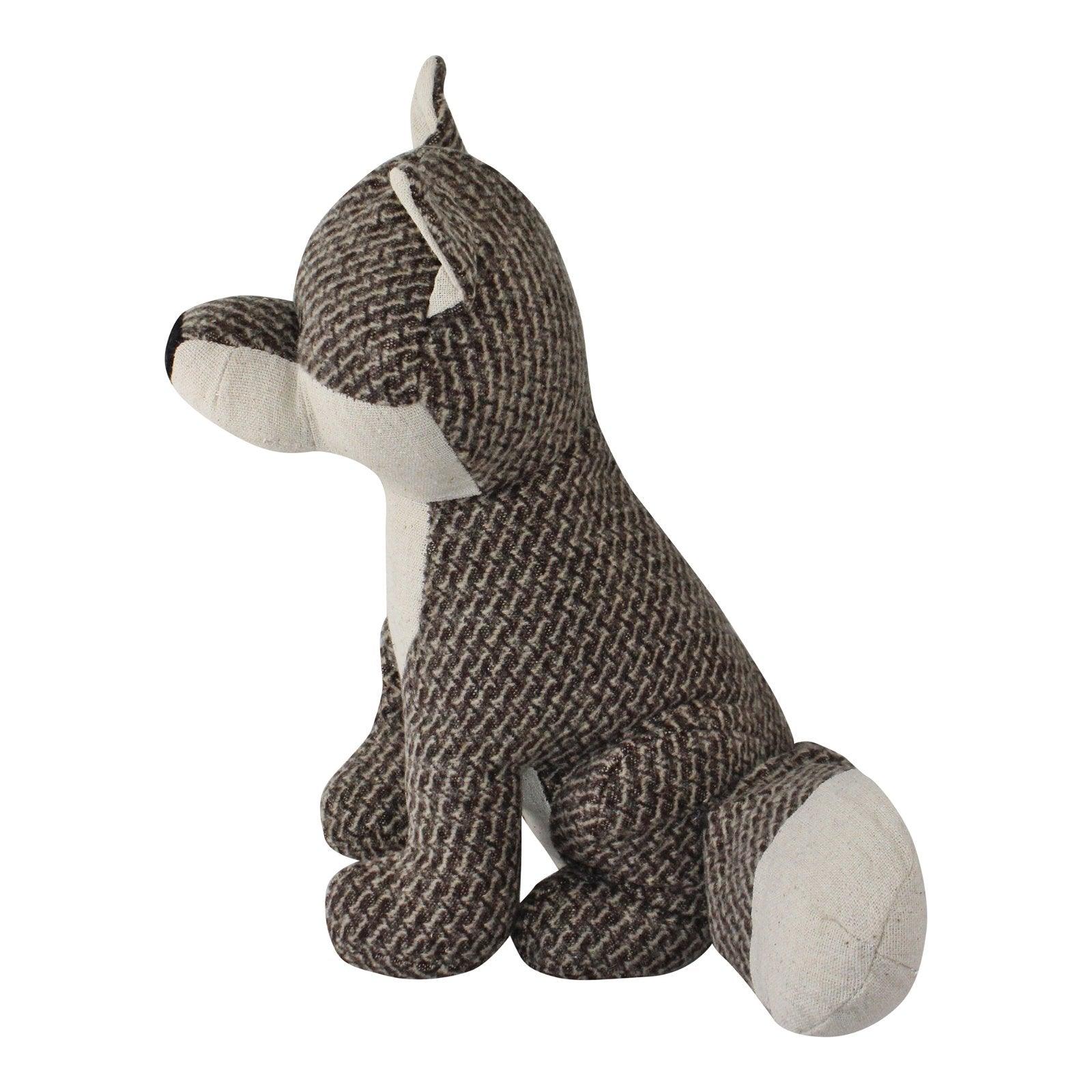 View Brown Fabric Fox Doorstop information