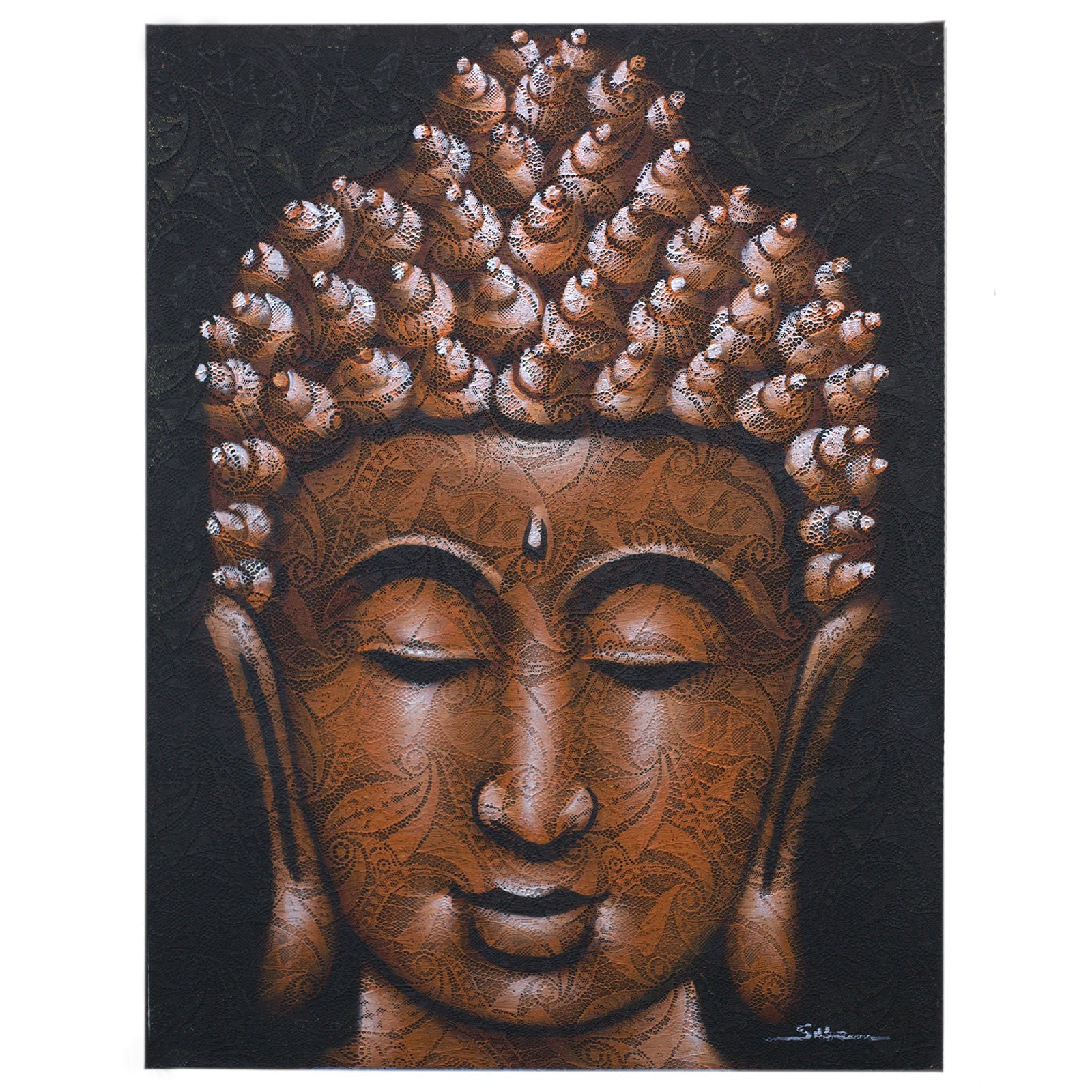 View Buddha Painting Copper Brocade Detail information