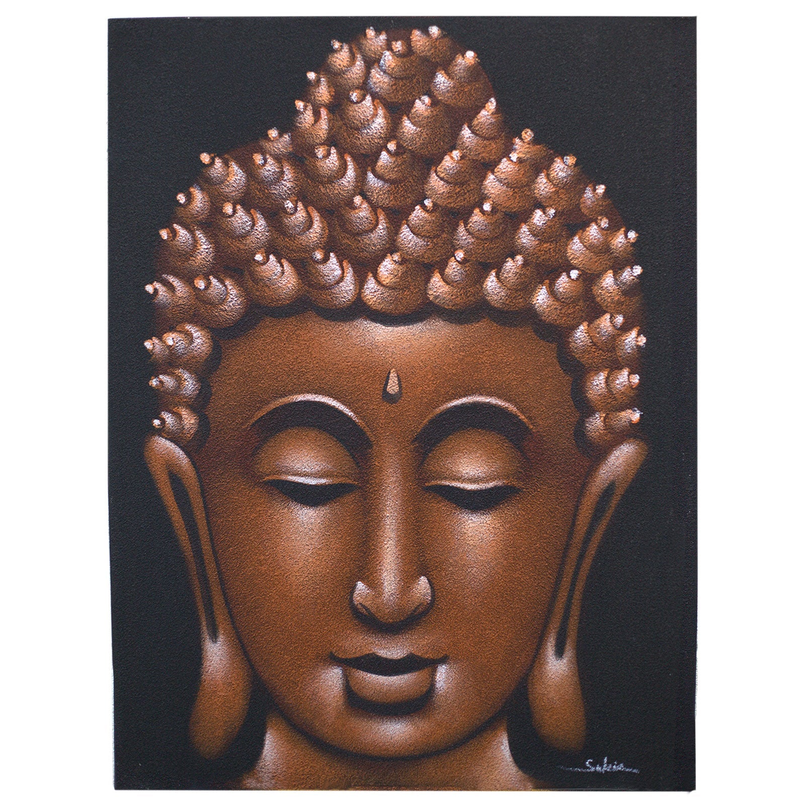 View Buddha Painting Copper Sand Finish information