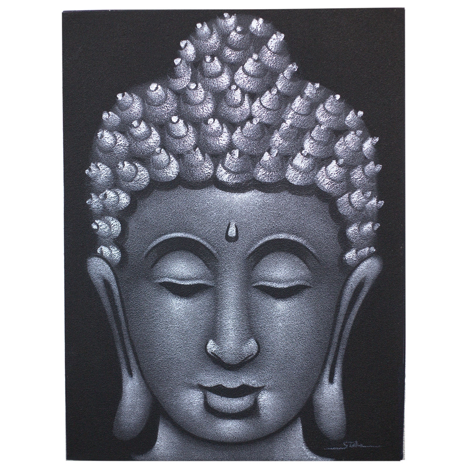 View Buddha Painting Grey Sand Finish information